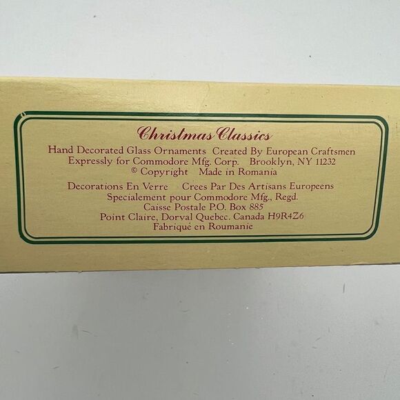 Christmas Classic Hand Decorated Glass Ornaments Created By European Craftsmen - Picture 4 of 4